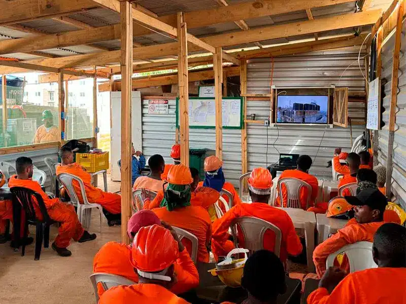 Treinamento de equipe método parede de concreto