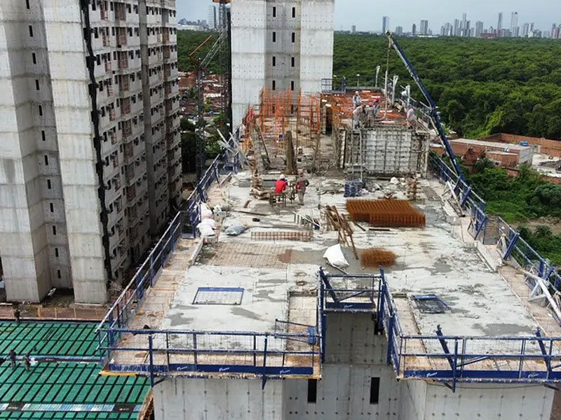 construção com método parede de concreto