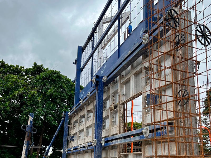 parede de concreto