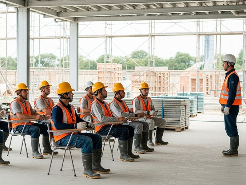 mão de obra no método parede de concreto