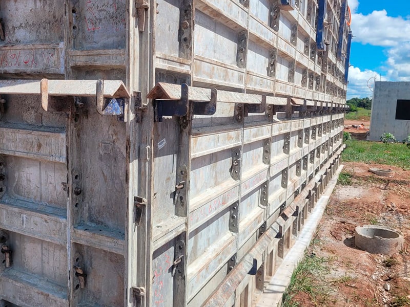 fôrmas para parede de concreto