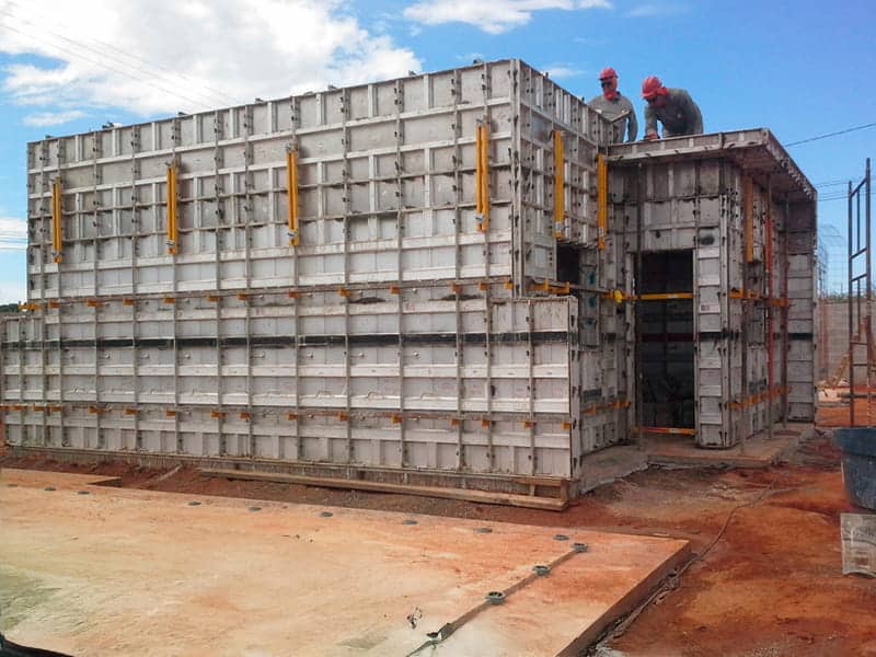 execução parede de concreto