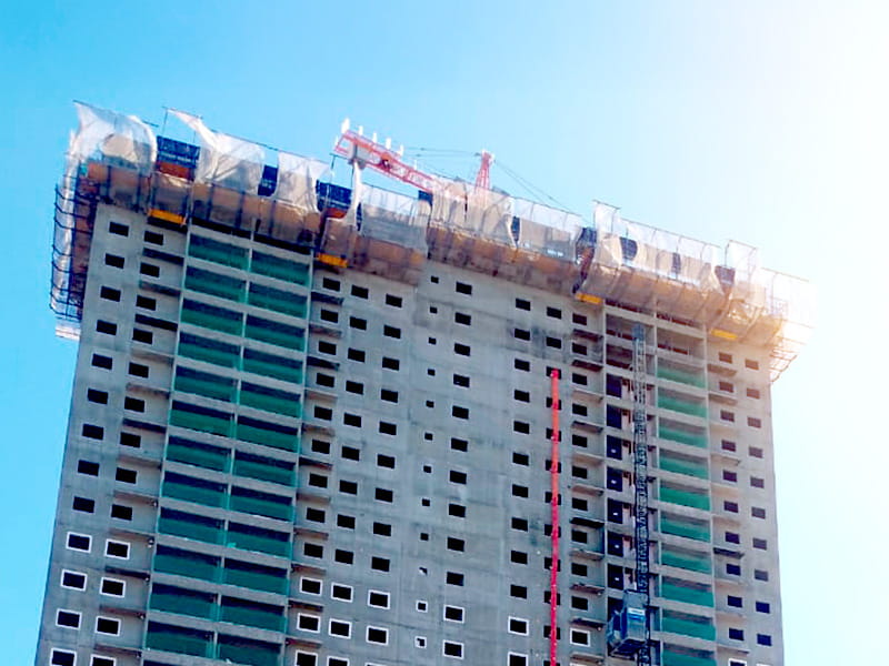 construção vertical parede de concreto