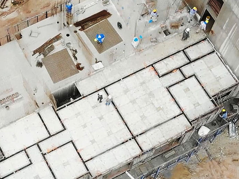 fôrmas para laje no sistema parede de concreto
